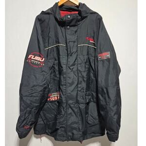 FUBU Sports Collection Vintage Hooded Windbreaker Jacket Size 2XL